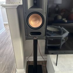 ~ KLIPSCH RB-81 REF IV BOOKSHELF SPEAKERS W/29” STANDS ~