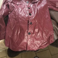 Burgundy Leather Jacket 