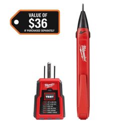 Milwaukee Non-Contact Voltage and GFCI Receptacle Premium Test Kit