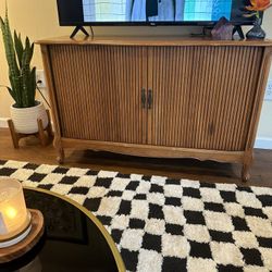 1950’s French Oak Tv Console/ Buffet Table