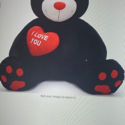 Giant Black Teddy Bear 6'