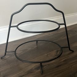 Wrought Iron Two Tier Serving Set.
