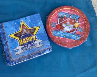 Paw Patrol Birthday Party Plates and Napkins 40 pcs