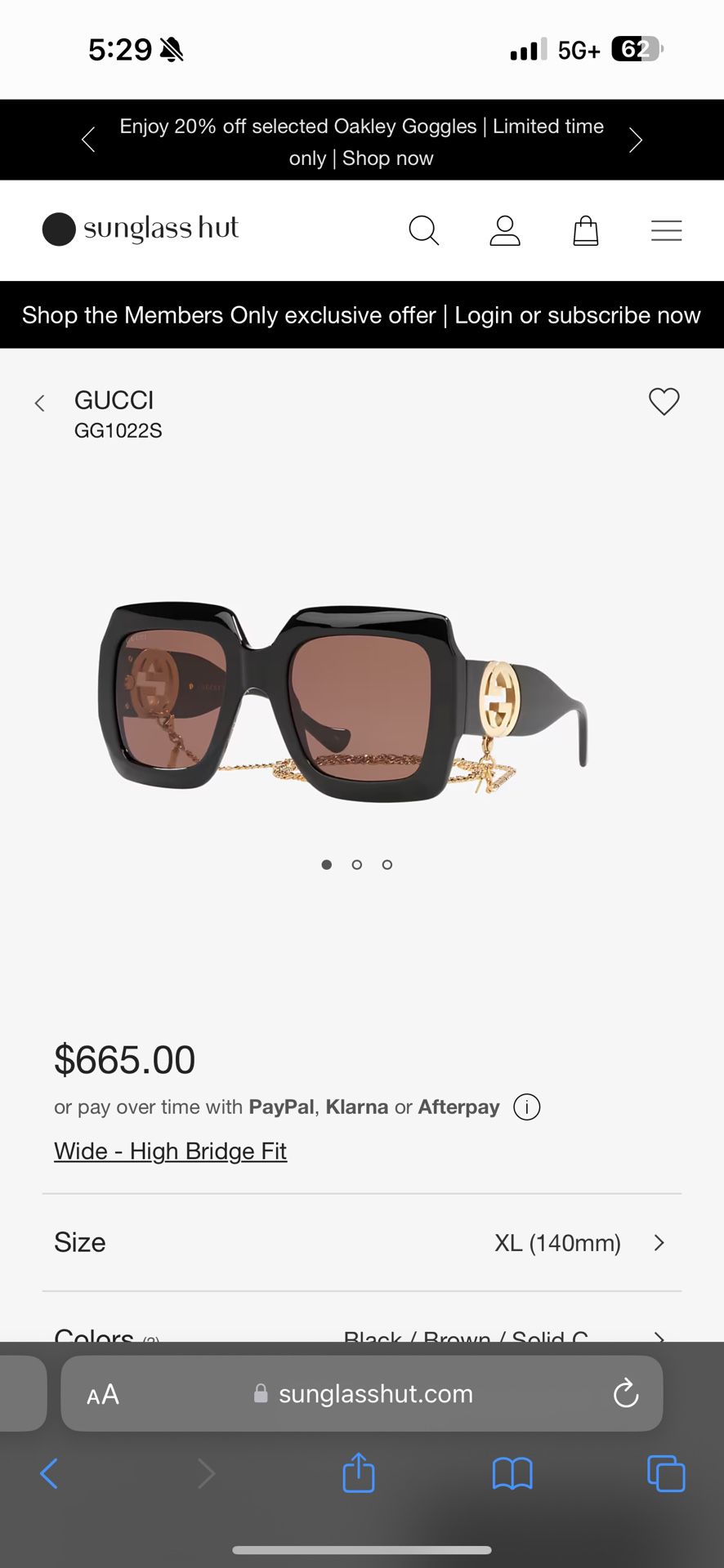 Gucci Authentic Sunglasses 