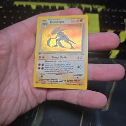 1st Edition Kabutops Fossil Holo Pokemon Card