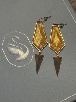 Long Yellow Earrings 