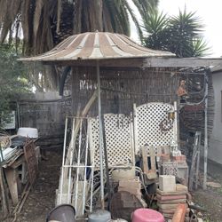 Large Metal Outdoor Umbrella, $50