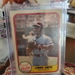 Philadelphia Phillips Lonnie Smith 1981 Fleer 1982 Fleer Baseball Cards 