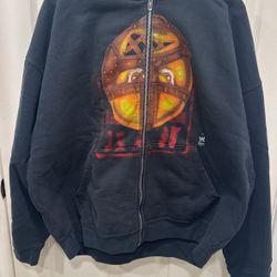 Travis Scott x WWE Mankind Zip Hoodie Black Size (XL)