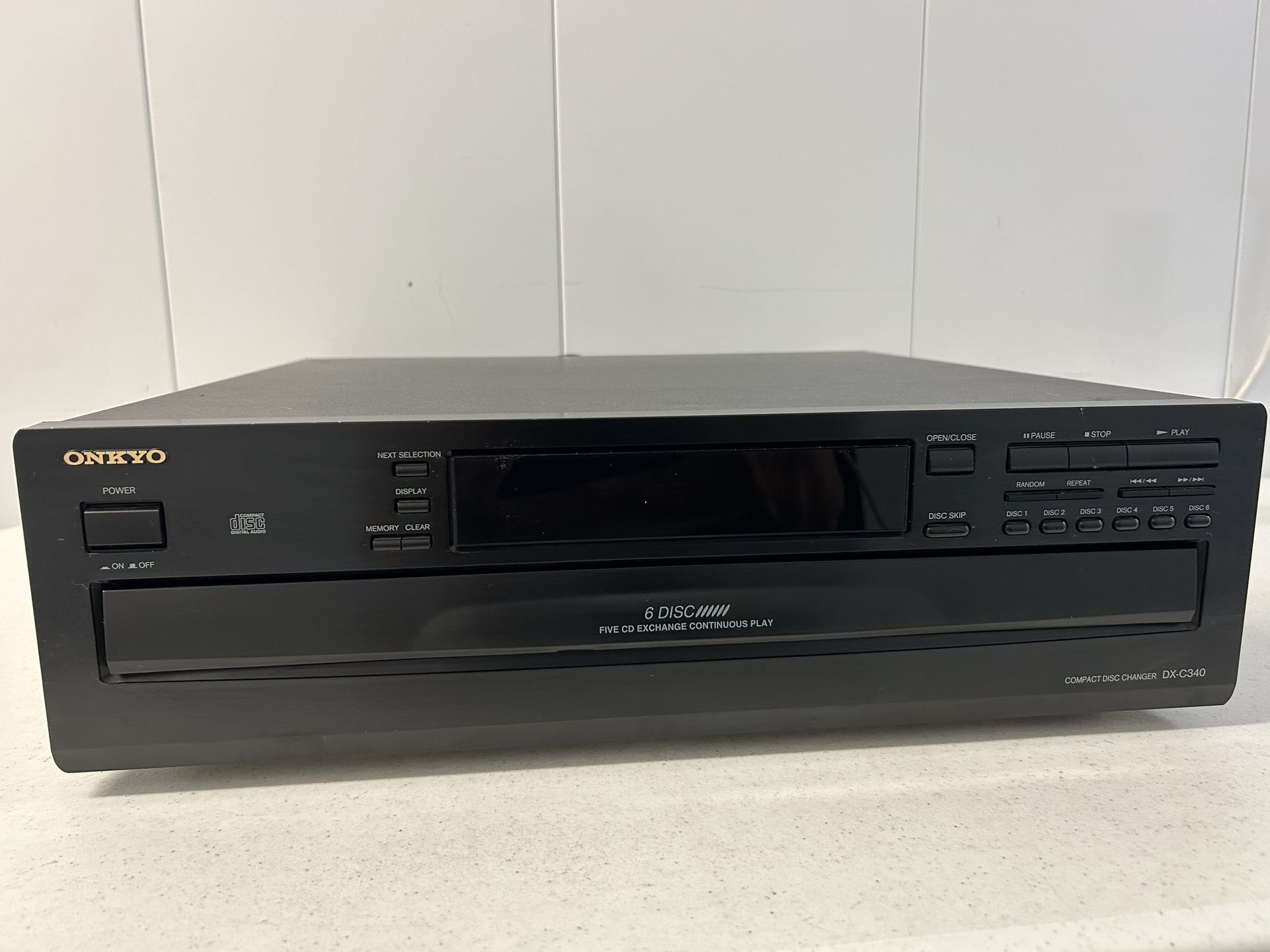 ONKYO DX-C340 Six Disc Carousel CD Changer Player Tested & Working No Remote Or Manual