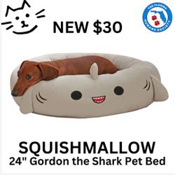 New Squishmallow 24" Gordon the Shark Pet Bed