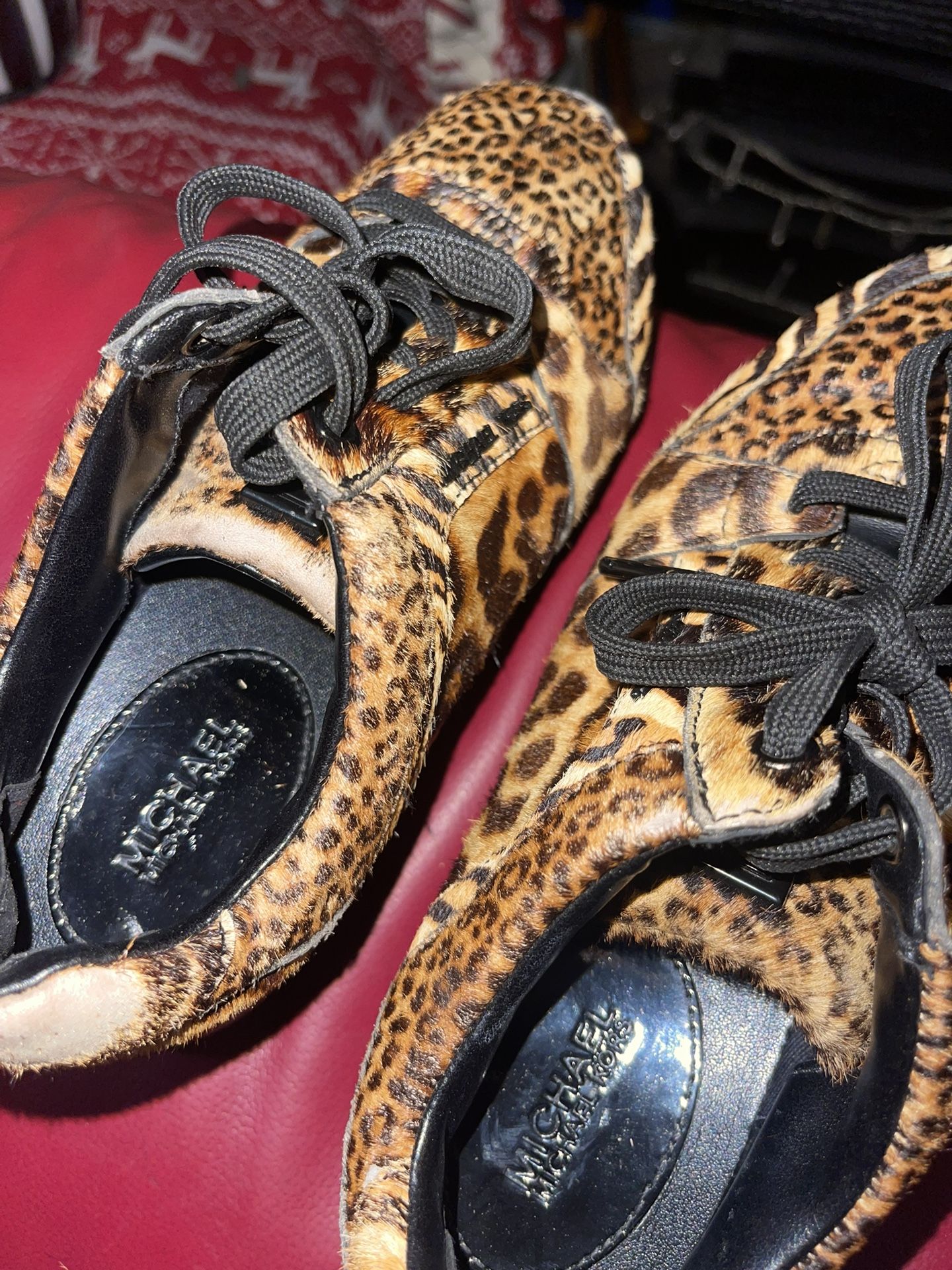 Athletic Shoes Mk Leopard Shoes Michael Kors Real Calf Hair