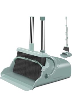 NEW Broom and Dustpan Set with Long Handle