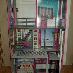 Barbie 3 story Doll House with Elevator 