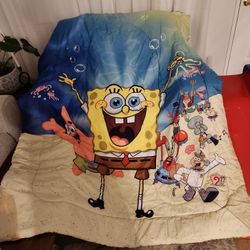 Spongebob Comforter Twin Size 64 In X 86 In.