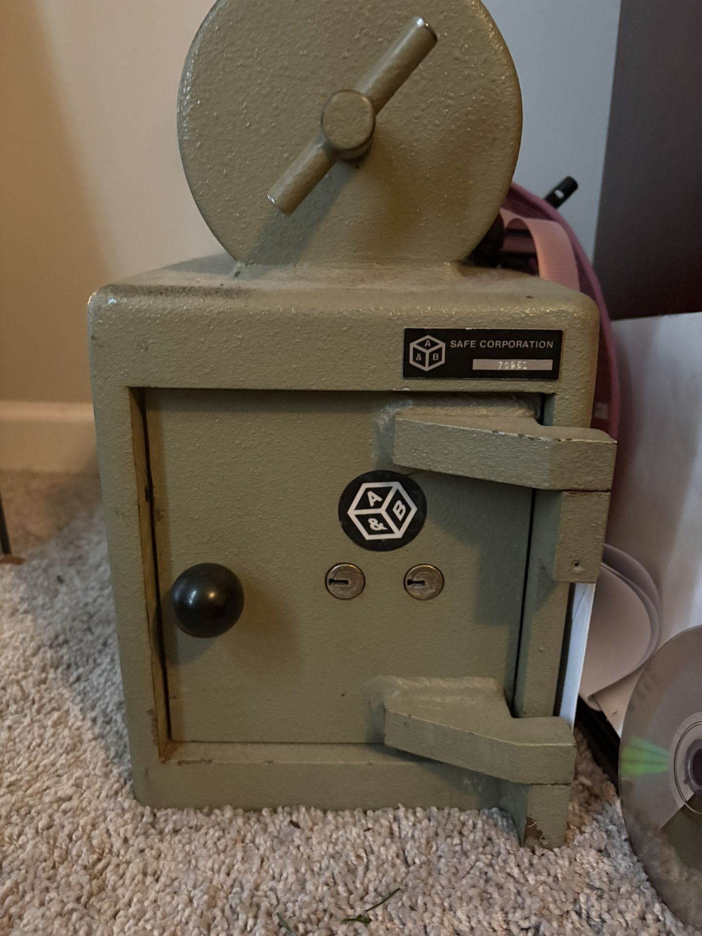 Solid Steel 2-Key Lock Safe