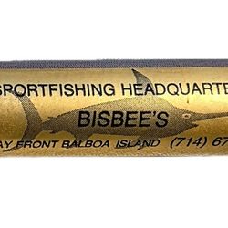 Iconic BISBEE’s Of Balboa Island Marlin/Swordfish Bait Casting Rod PRICE JUST REDUCED!