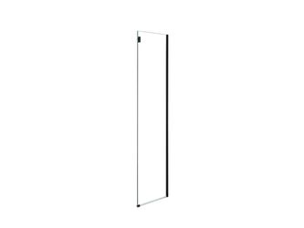 NEW! OVE Costa 36″ Tempered Glass Shower Side Panel with Easy Clean Coating and Black Trim