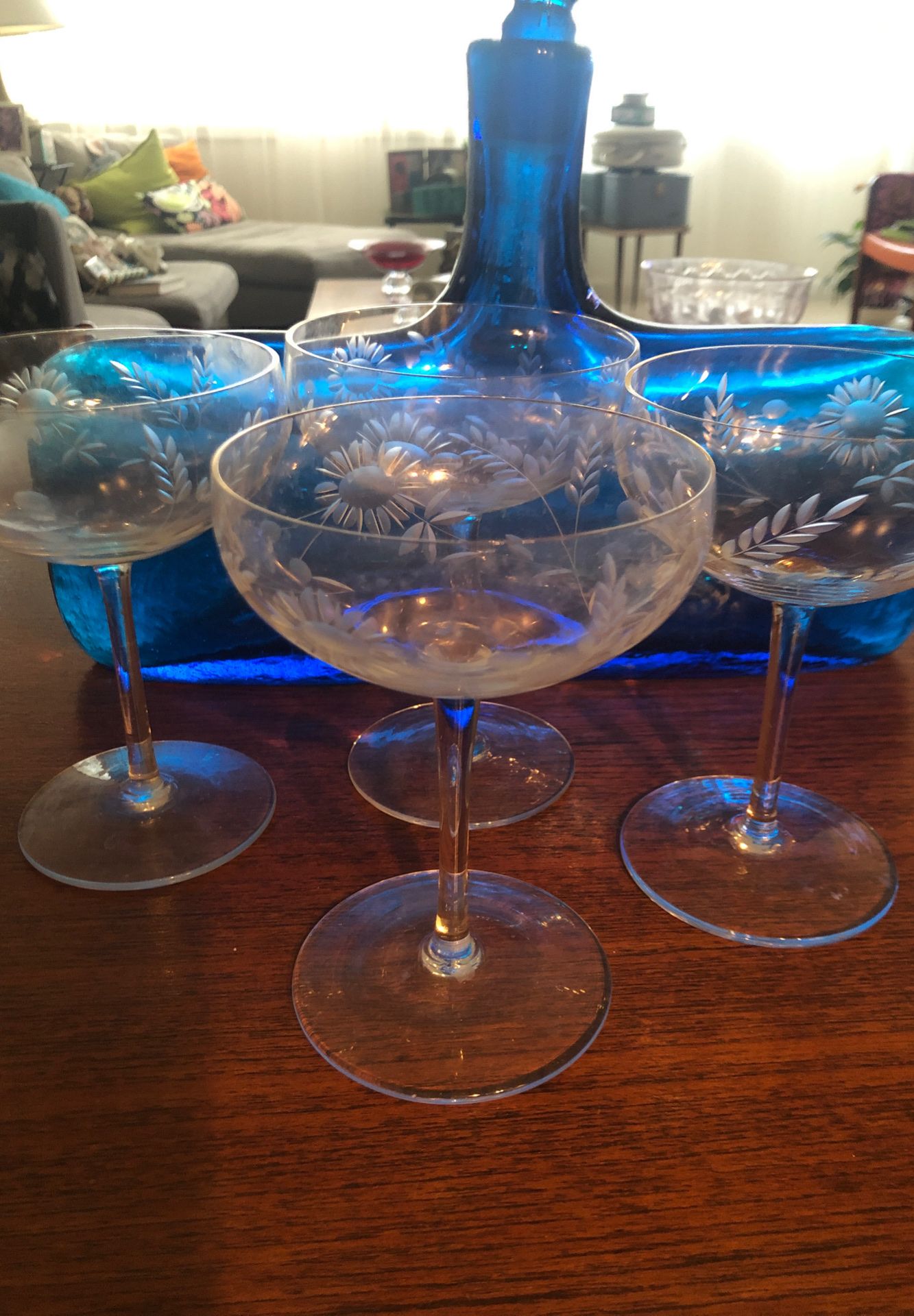 Vintage champagne or sherbet glasses