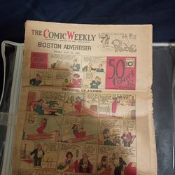 April 14, 1935 Original Weekly Comic Edition Of  the Boston Advisor Full Newspaper 