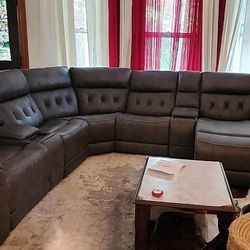 Sectional Reclining Grey Couch