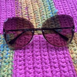 URUMQI Aviator-Style Sunglasses – Purple Gradient Lenses – With Pouch & Cloth