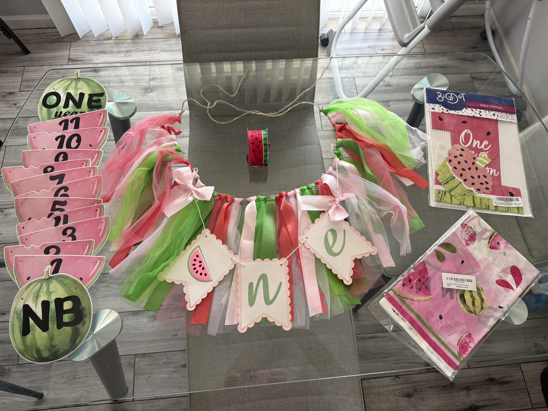 One In A Melon/Watermelon Party Decorations