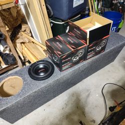 Selling Two Brand New American Bass 8 inch Subs and under seat enclosure. 