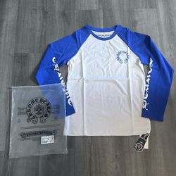 Chrome Heart Shirt Blue Sleeves 