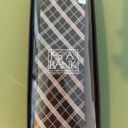 Men's Silk Jos. A. Bank Necktie Black And White