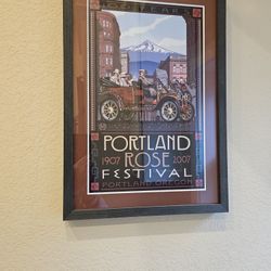 Portland Rose Festival Picture,  Wood Frame