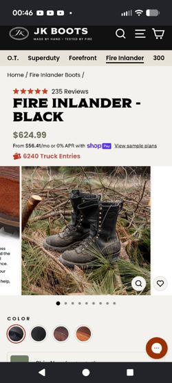 8.5 E wildland fire boots