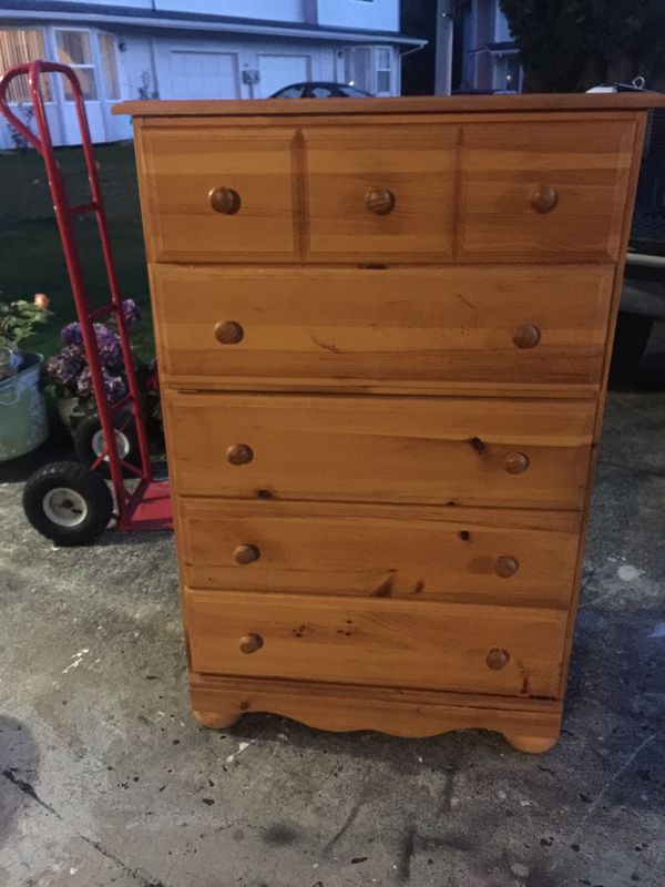 Tall wood dresser for Sale in Everett WA - OfferUp