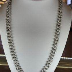 Silver VVS Moissanite Chain