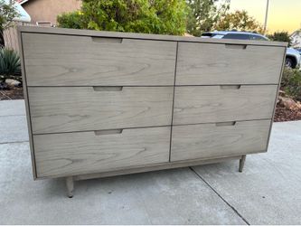 Gray Solid Wood High End Modern Dresser Chest of Drawers Furniture Excellent Condition Originally $3,500