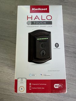 Kwikset HALO Touch Venetian Bronze Traditional Fingerprint WiFi Electronic Smart Lock Deadbolt Smart