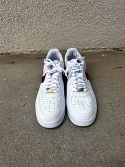 Nike Men’s Air Force 1 White/Burgundy/Gold