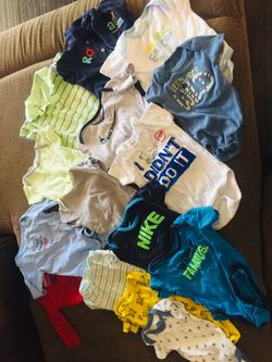13 onesies and 2 rompers (3-6 months)
