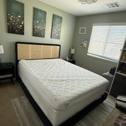 Queen Bed Frame + Memory Foam Mattress + Box Spring