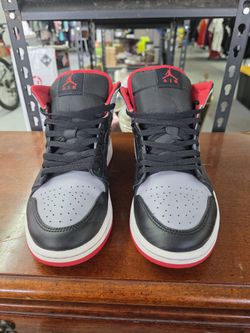 Nike Air Jordan 1 Mid Bred Shadow Black-Red (2023) DQ8426-006 Size 10
