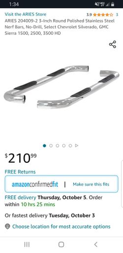 ARIES 3" nerd Bars For many Chevy, GMC ext Cab Trucks