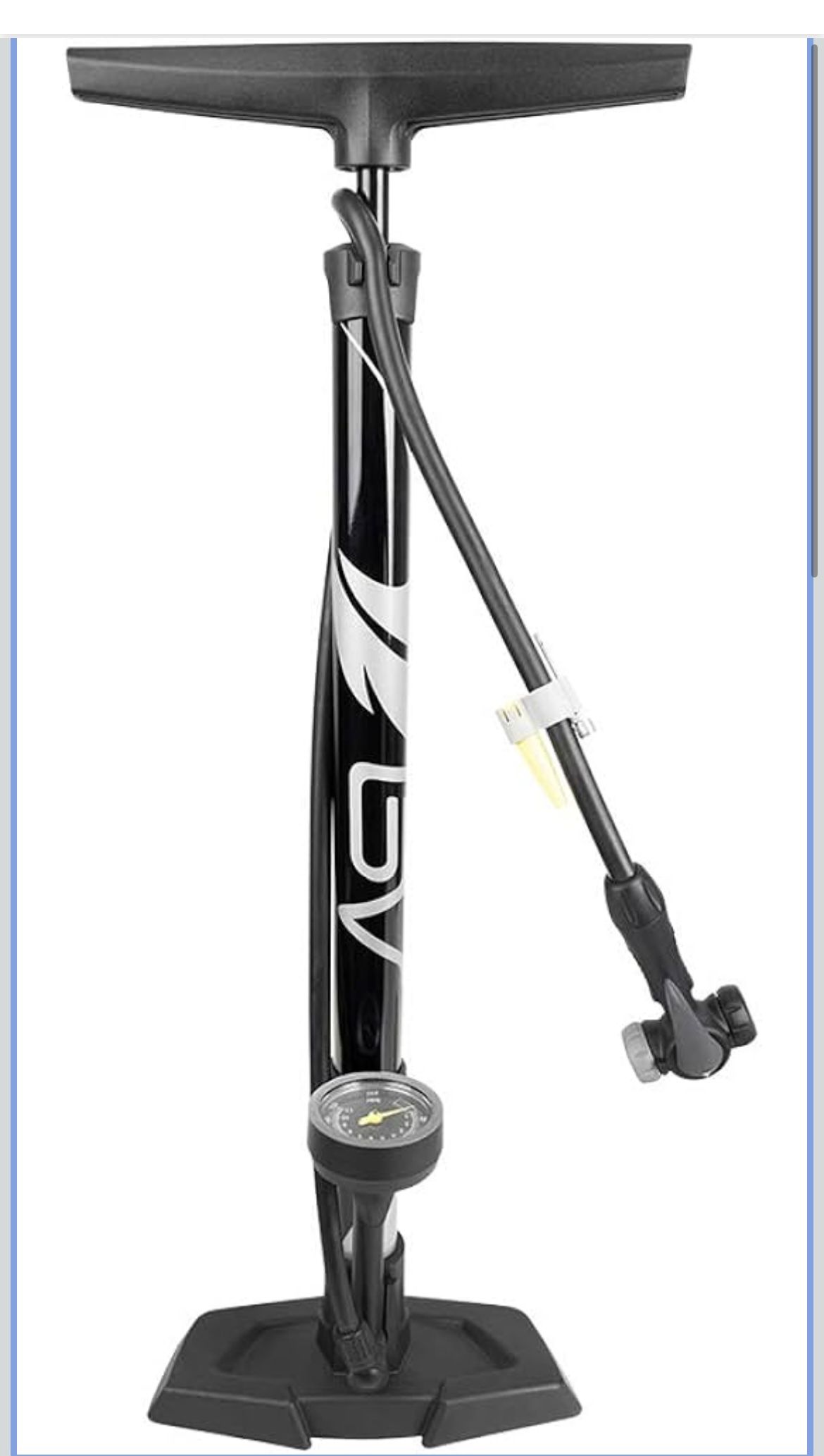 Brand  New BV Bike Floor Pump – 160 PSI,  Dual Valve (Presta & Schrader)