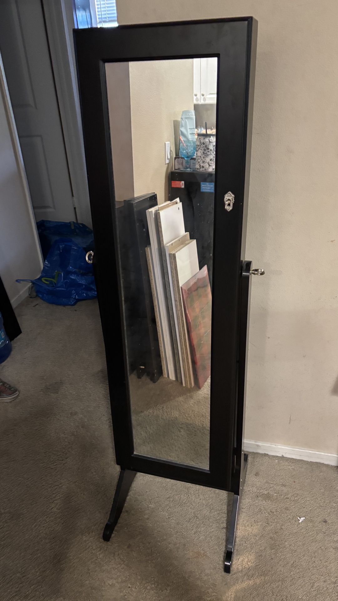 Floor Jewelry Cabinet Mirror