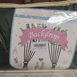 Backdrop. 4 Panels. Hunter Green. For baby shower, birthday party or wedding.