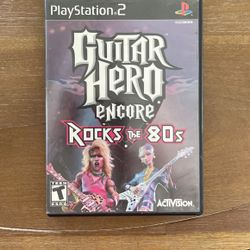 Sony PlayStation Ps2 Guitar Hero Rock The 80s