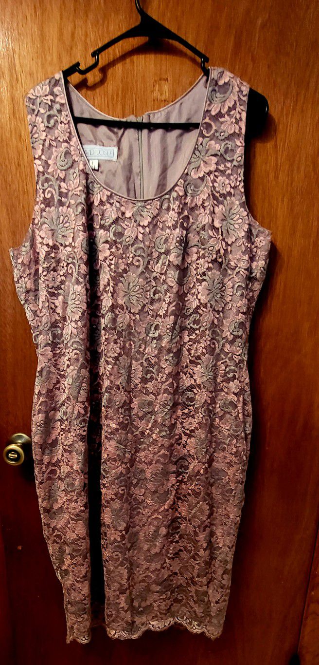 Vintage David Josef Silk Lace Dress 16
