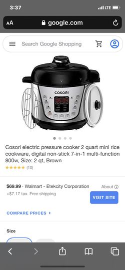 Cosori electric pressure cooker 2 quart mini rice cookware, digital  non-stick 7-in-1 multi-function 800w, Size: 2 qt, Brown for Sale in  Palmdale, CA - OfferUp