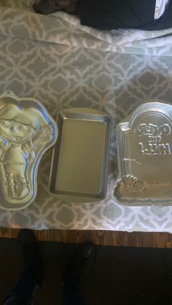 CAKE PANS DORA, OVER THE HILL , BASIC PAN ALL FOR $10 