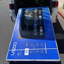 75 TV Vizio smart 4K HDTV $55 down on financing free delivery six month warranty