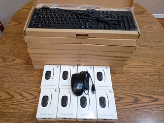 New Dell keyboards USB (8 total). New Logitech mice USB (8) total